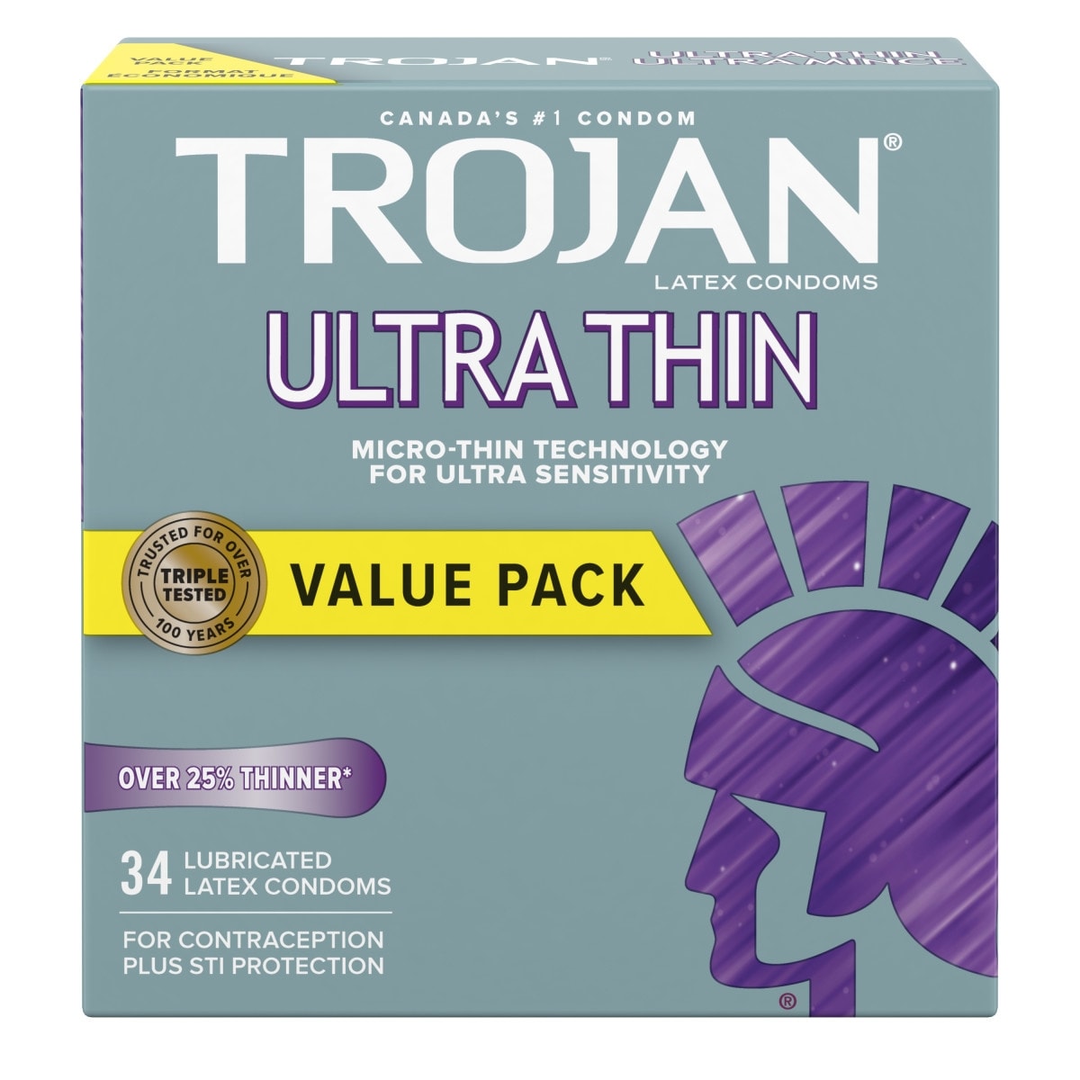 Trojan Ultra Thin Lubricated Condoms Value Pack 34 ea, $0.74/1ea