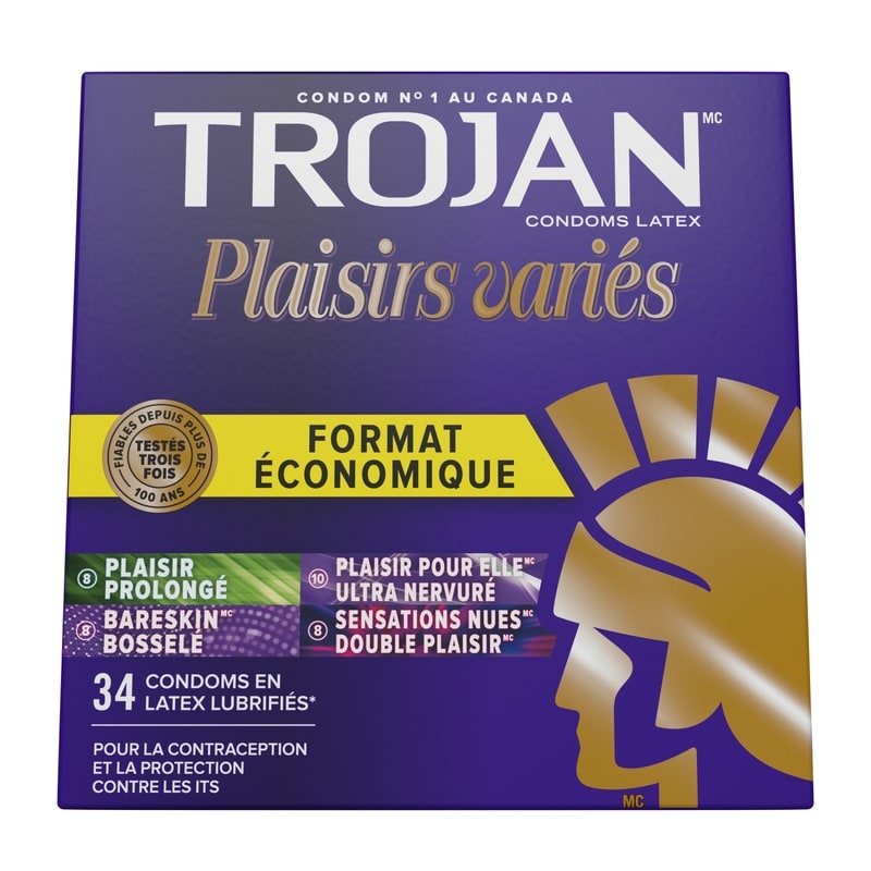 trojan pleasure variety pack lubricated condoms - 36 count Extra lubricated condoms - Condom types