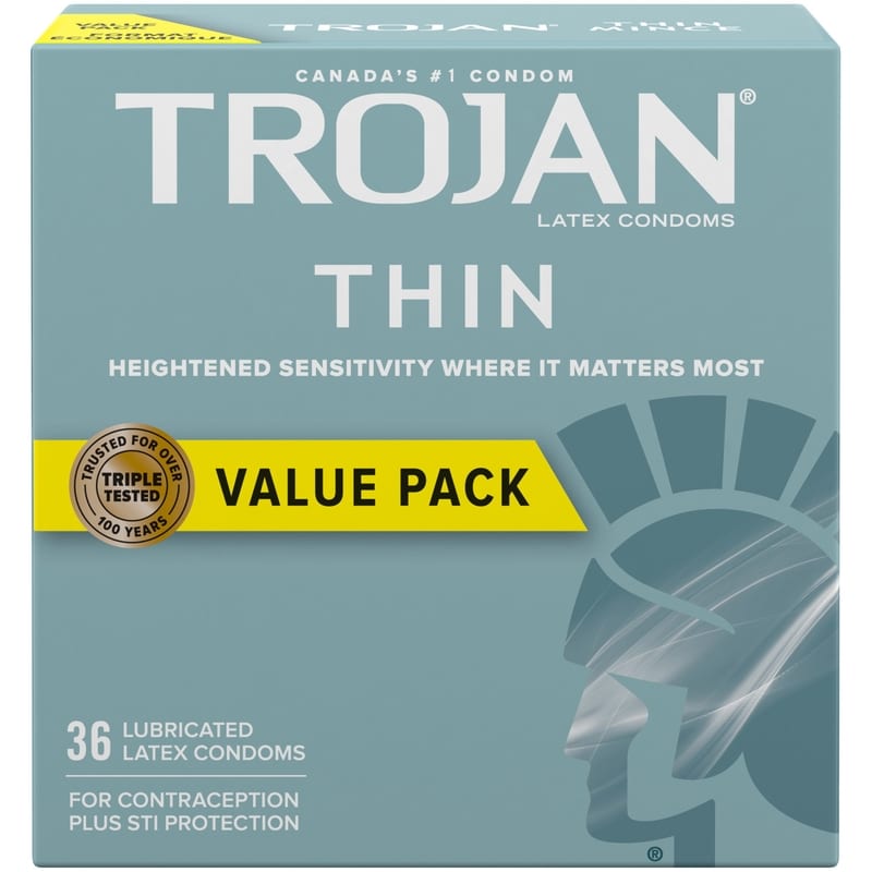 Trojan Thin Lubricated Condoms Value Pack - 36 ea | Fortinos
