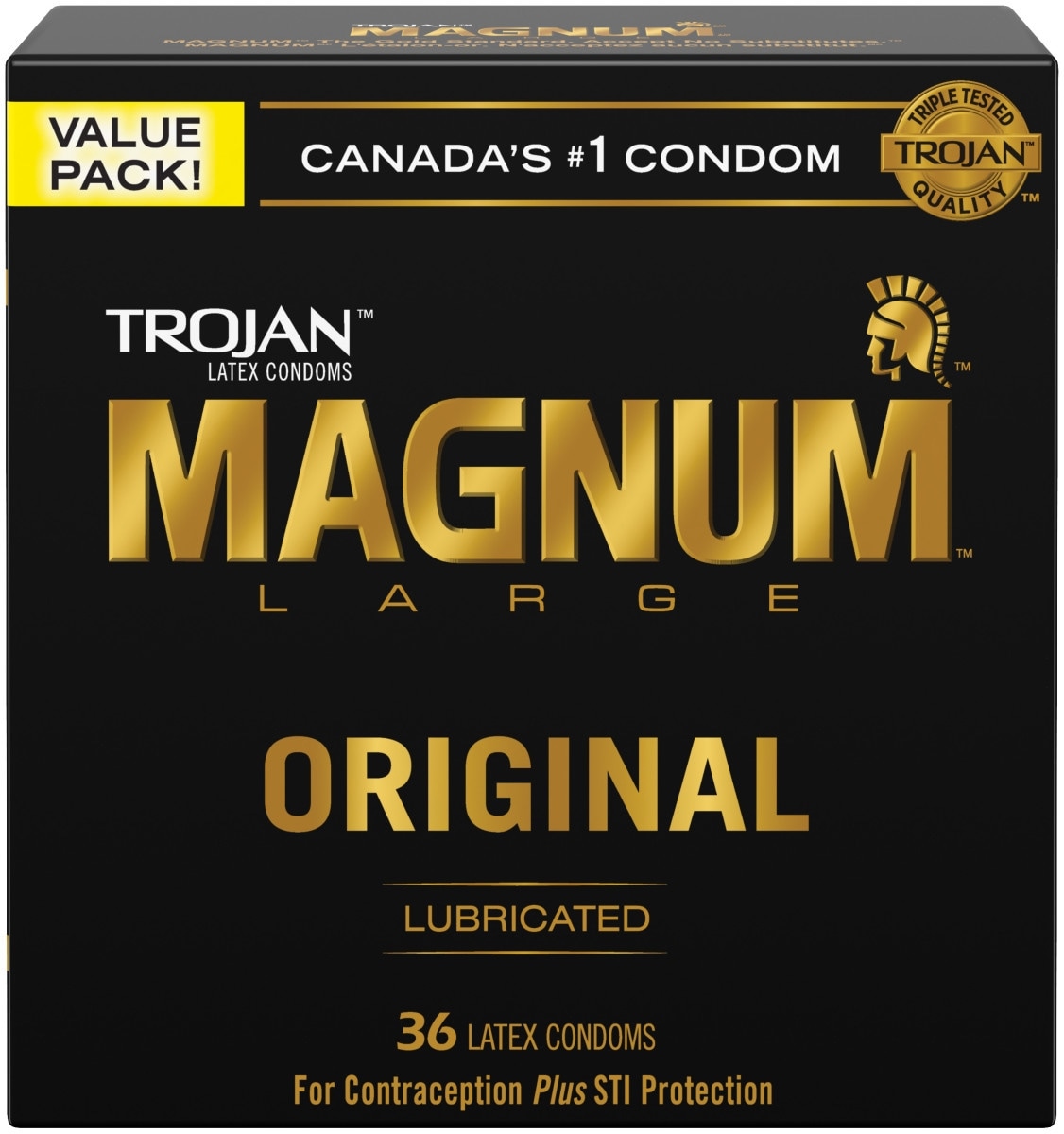 Trojan Magnum Original Large Size Lubricated Condoms Value Pack 36 ea, $0.69/1ea