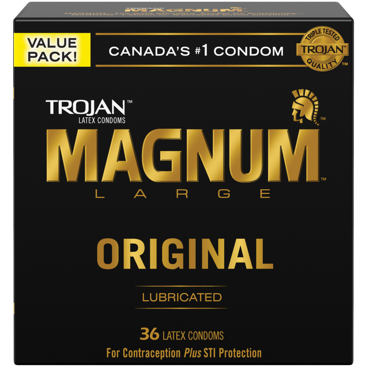 Trojan Condoms lubrifiés Original Large Magnum format économique 36 ea, 0,69 $/1ch