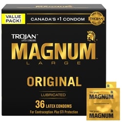Trojan Condoms lubrifiés Original Large Magnum format économique 36 ea, 0,60 $/1ch