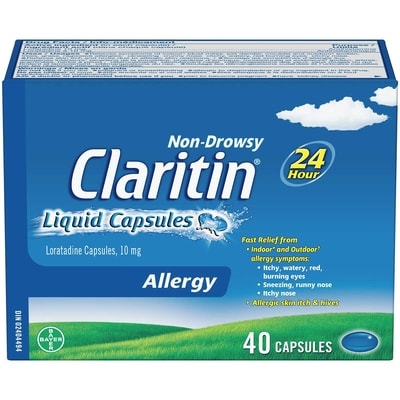 Claritin Liquid Capsules Allergy Medicine, Fast-Acting 24-Hour Non-Drowsy 40 ea, $0.90/1ea
