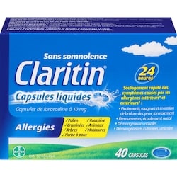 Claritin Capsules liquides Allergies soulagement rapide et sans somnolence 40 ea, 0,90 $/1ch