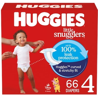 Huggies Little Snugglers Baby Diapers, Size 4 (22-37 lbs), 66 Ct 66 ea, $0.52/1ea