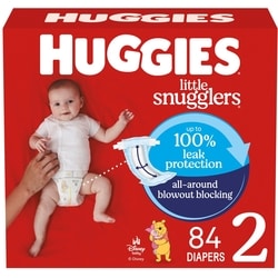 Huggies Little Snugglers Baby Diapers, Size 2 (12-18 lbs), 84 Ct 84 ea, $0.33/1ea