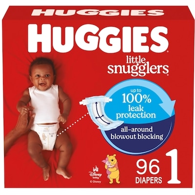Huggies Little Snugglers Baby Diapers, Size 1 (8-14 lbs), 96 Ct 96 ea, $0.37/1ea