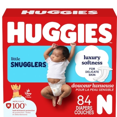 Huggies Little Snugglers Baby Diapers, Newborn (up to 10 lbs), 84 Ct 84 ea, $0.33/1ea