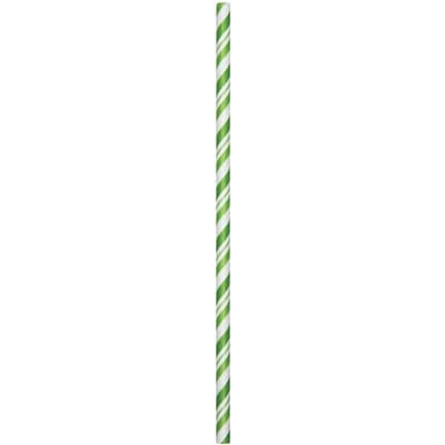 null Paper Straws, Stripe Fresh Lime and White 1 ea, $4.00/1ea