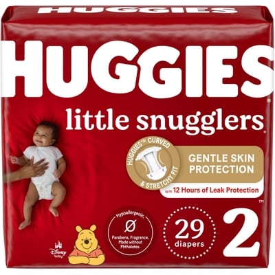 Huggies Little Snugglers Baby Diapers, Size 2 (12-18 lbs), 29 Ct 29 ea, $0.55/1ea