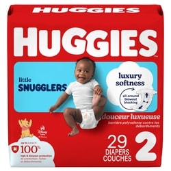 Huggies Couches pour bébés Little Snugglers, taille 2 (5 à 8 kg [12 à 18 livres]), 29 couches 29 ea, 0,55 $/1ch