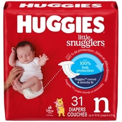 Huggies Little Snugglers Baby Diapers, Size Newborn (up to 10 lbs), 31 Ct 31 ea, $0.52/1ea