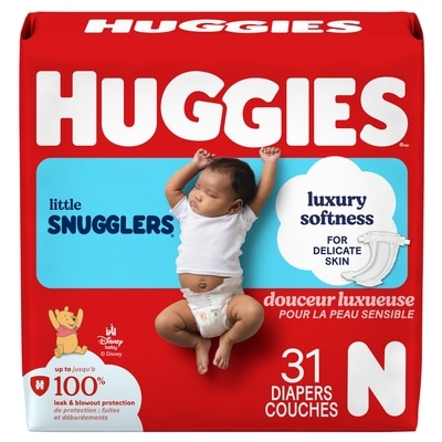Huggies Little Snugglers Baby Diapers, Size Newborn (up to 10 lbs), 31 Ct 31 ea, $0.55/1ea