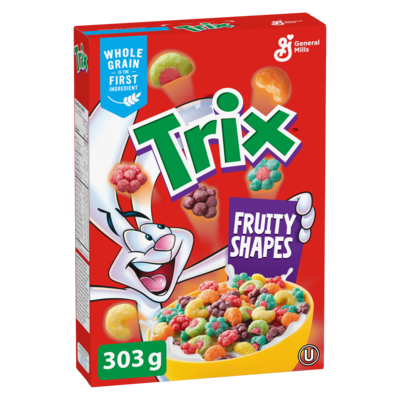 General Mills Trix Fruity Shapes Cereal 303 g, $1.98/100g