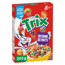 General Mills Trix en forme de Fruits Céréales 303 g, 1,91 $/100g