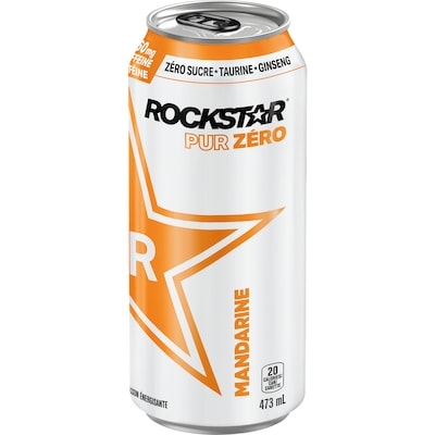 Rockstar Boisson énergisante Pure Zero, mandarine 473 ml, 0,84 $/100ml