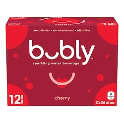 Bubly Sparkling Water Sparkling Water Cherry  12x355.0 ml, $0.20/100ml