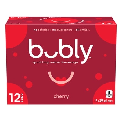 Bubly Sparkling Water Sparkling Water Cherry  12x355.0 ml, $0.19/100ml