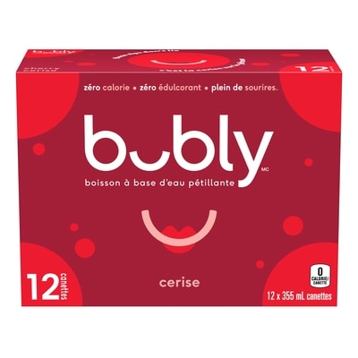 Eau pétillante Bubly Eau pétillante Bubly, cerise 12x355.0 ml, 0,19 $/100ml