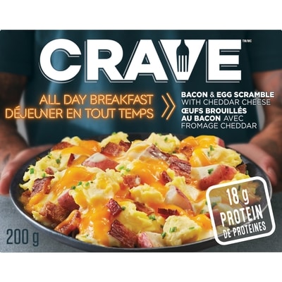 Crave All Day Breakfast Bacon & Egg Scramble With Cheddar Cheese 200 g, $3.00/100g
