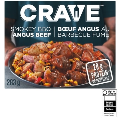 Crave Smokey BBQ Angus Beef Frozen Meal 283 g, $2.29/100g