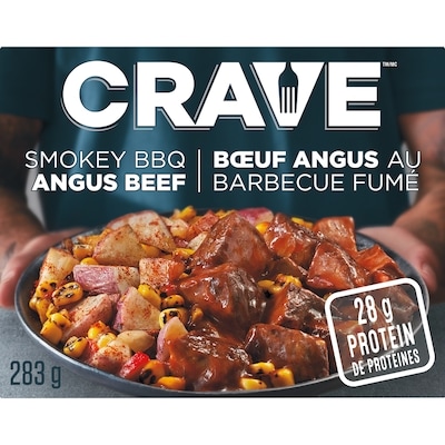 Crave Smokey BBQ Angus Beef Frozen Meal 283 g, $1.18/100g