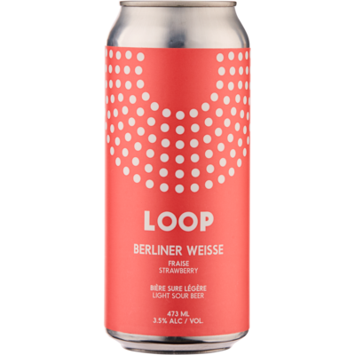 Loop Berliner Weisse Strawberry (ID required at pick-up) 473 ml, $0.95/100ml