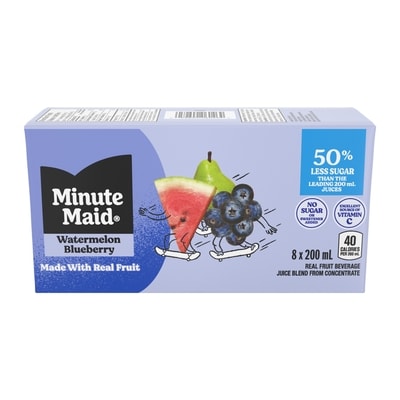 Minute Maid Watermelon Blueberry Cartons 8x200.0 ml, $0.30/100ml