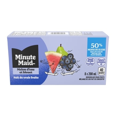 Minute Maid Myrtille pastèque 8x200.0 ml, 0,22 $/100ml