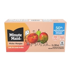Minute Maid Mangue pêche, 200 ml, paquet de 8 8x200.0 ml, 0,25 $/100ml