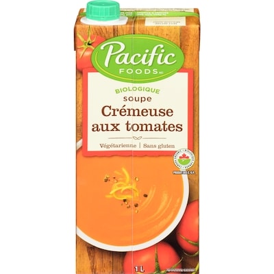 Pacific Soupe crémeuse biologique aux tomates 1 l, 0,70 $/100ml