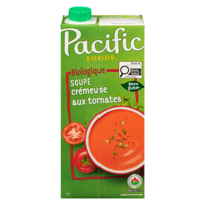 Pacific Soupe crémeuse biologique aux tomates 1 l, 0,80 $/100ml