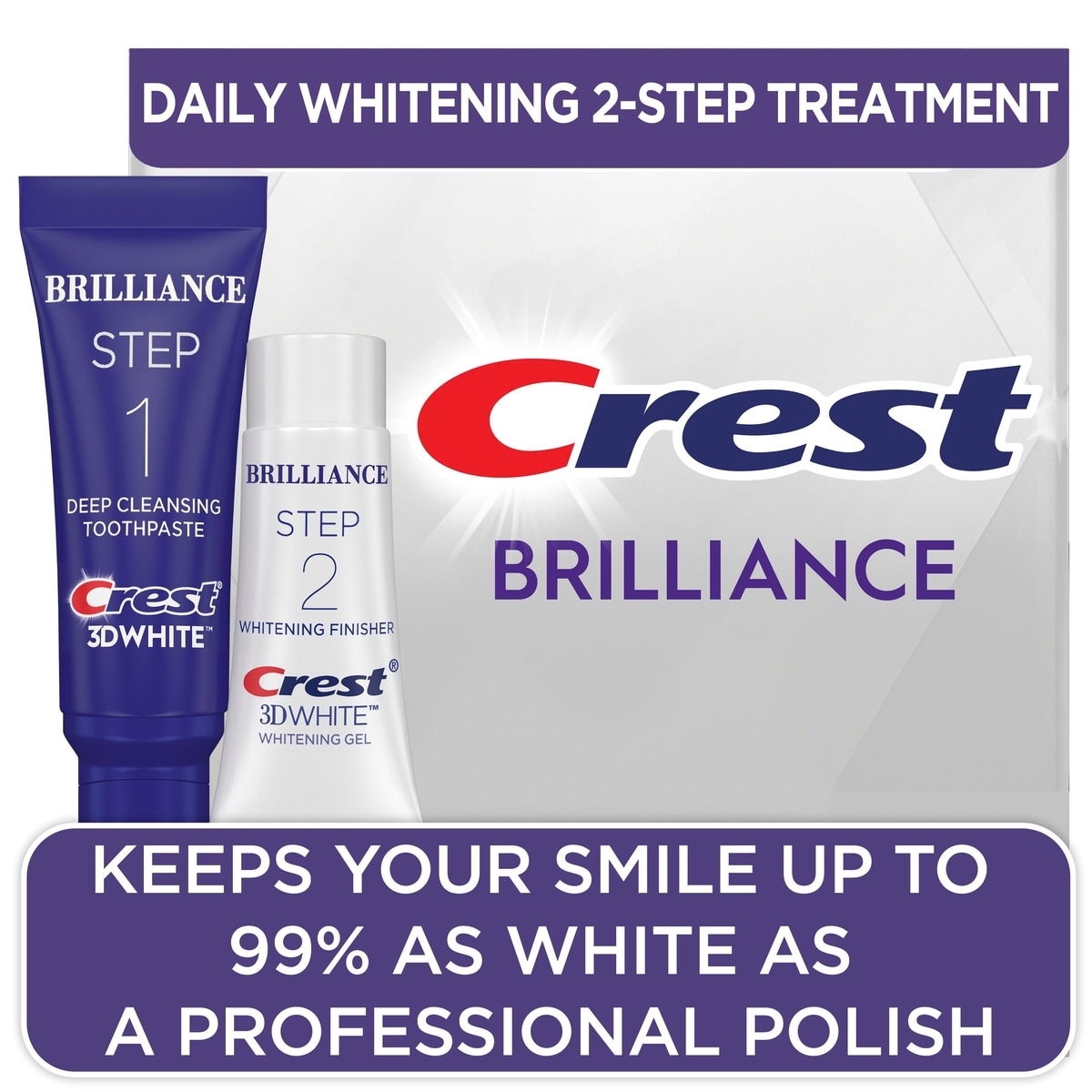 Crest 3D White Brilliance Whitening 2 Step System 148 ml, $12.83/100ml