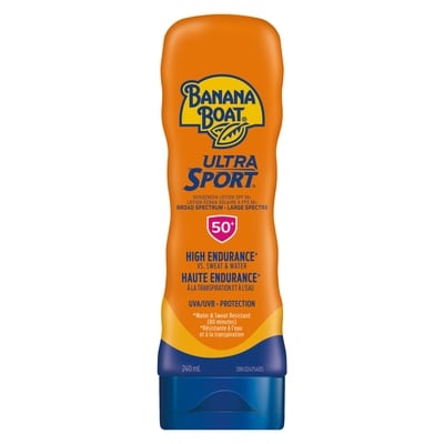 Banana Boat Ultra Sportâ„¢ Sunscreen Lotion SPF 50+ 240 ml, $6.04/100ml