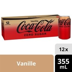 Coca-Cola Coke sans sucre vanille 12x355.0 ml, 0,20 $/100ml
