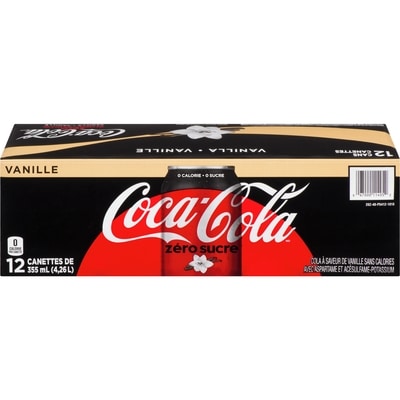 Coca-Cola Coke sans sucre vanille 12x355.0 ml, 0,20 $/100ml