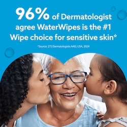 WaterWipes Sensitive+ Newborn & Baby Wipes, 3-In-1 Cleans, Cares