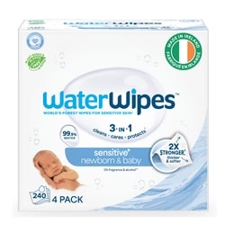 WaterWipes Sensitive Newborn & Baby Wipes, 99,9 % d'eau, non parfumées, 240 unités 240 ea, 0,10 $/1ch