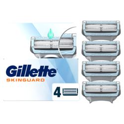 SkinGuard Men's Razor Blades, 4 Blade Refills