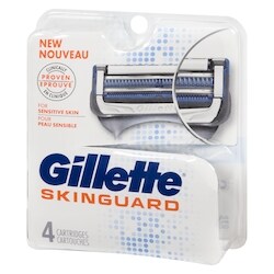 Gillette SkinGuard Men's Razor Blades, 4 Blade Refills - 4