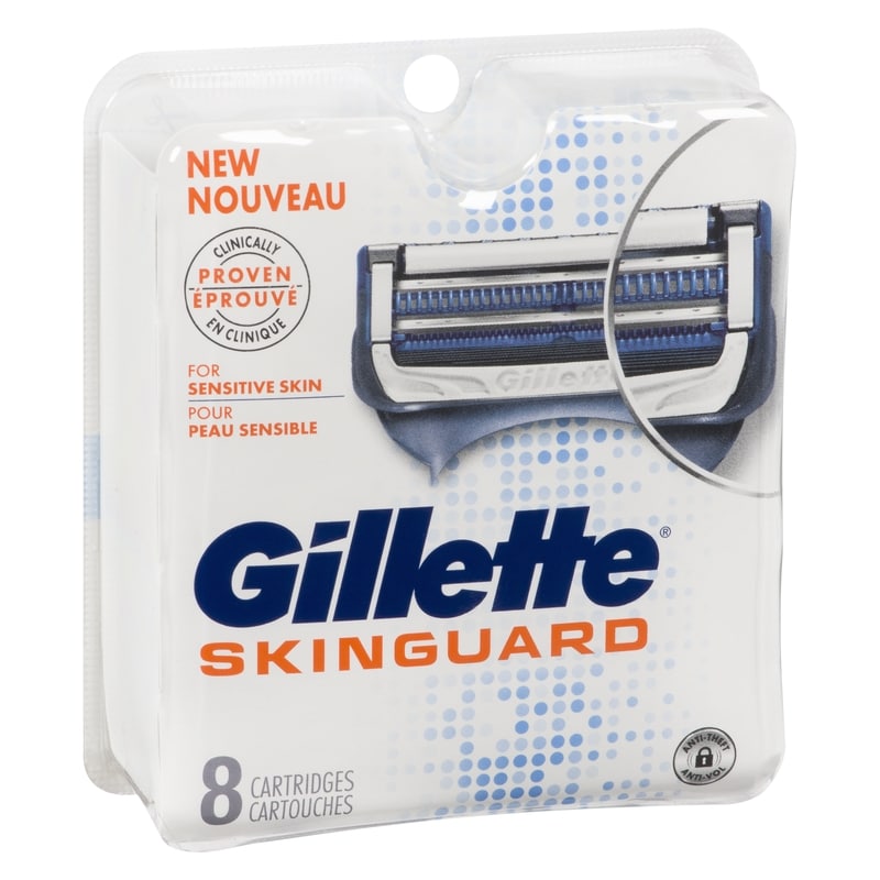 SkinGuard Men's Razor Blade Refill, 8 Blade Refills