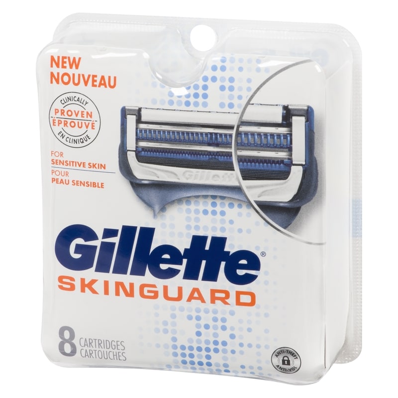 SkinGuard Men's Razor Blade Refill, 8 Blade Refills