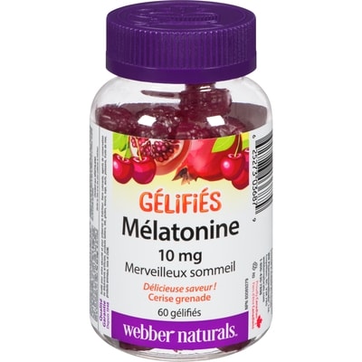 Webber Naturals Mélatonine gélifiée 10 mg 60 ea, 0,21 $/1ch