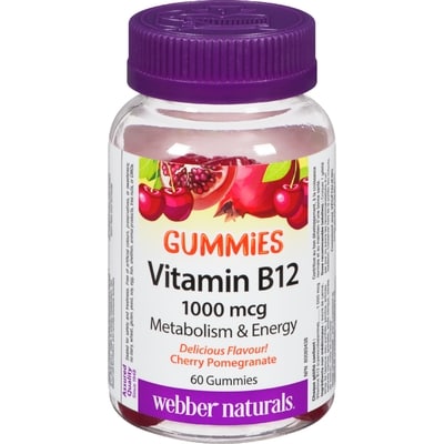 Webber Naturals Vitamin B12 1000mcg Gummies 60 ea, $0.24/1ea