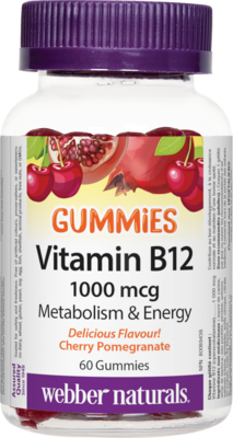 Webber Naturals Vitamines B12 gélifiées 1 000 µg 60 ea, 0,24 $/1ch