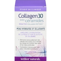 Webber Naturals Collagène 30 avec céramides 120 ea, 0,25 $/1ch