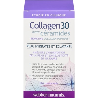 Webber Naturals Collagène 30 avec céramides 120 ea, 0,19 $/1ch