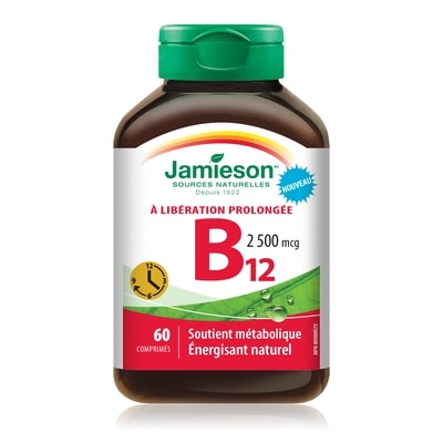 Jamieson Vitamine B12 2500 mcg | À libération prolongée 60 ea, 0,26 $/1ch