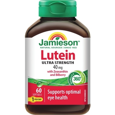 Jamieson Lutein 40mg with Zeaxanthin & Bilberry 60 ea, $0.47/1ea