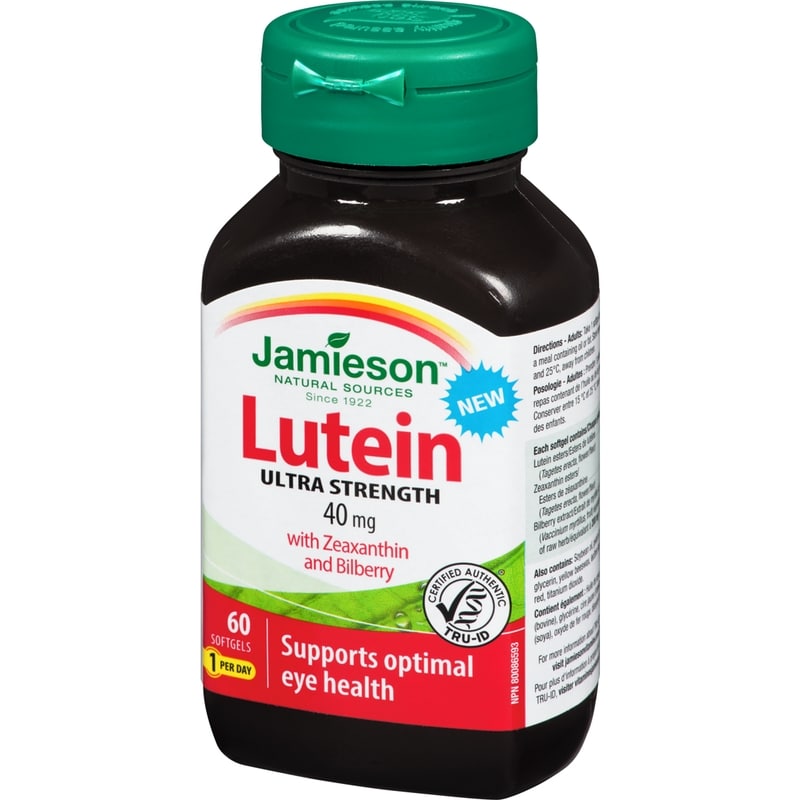 Lutein 40mg with Zeaxanthin & Bilberry
